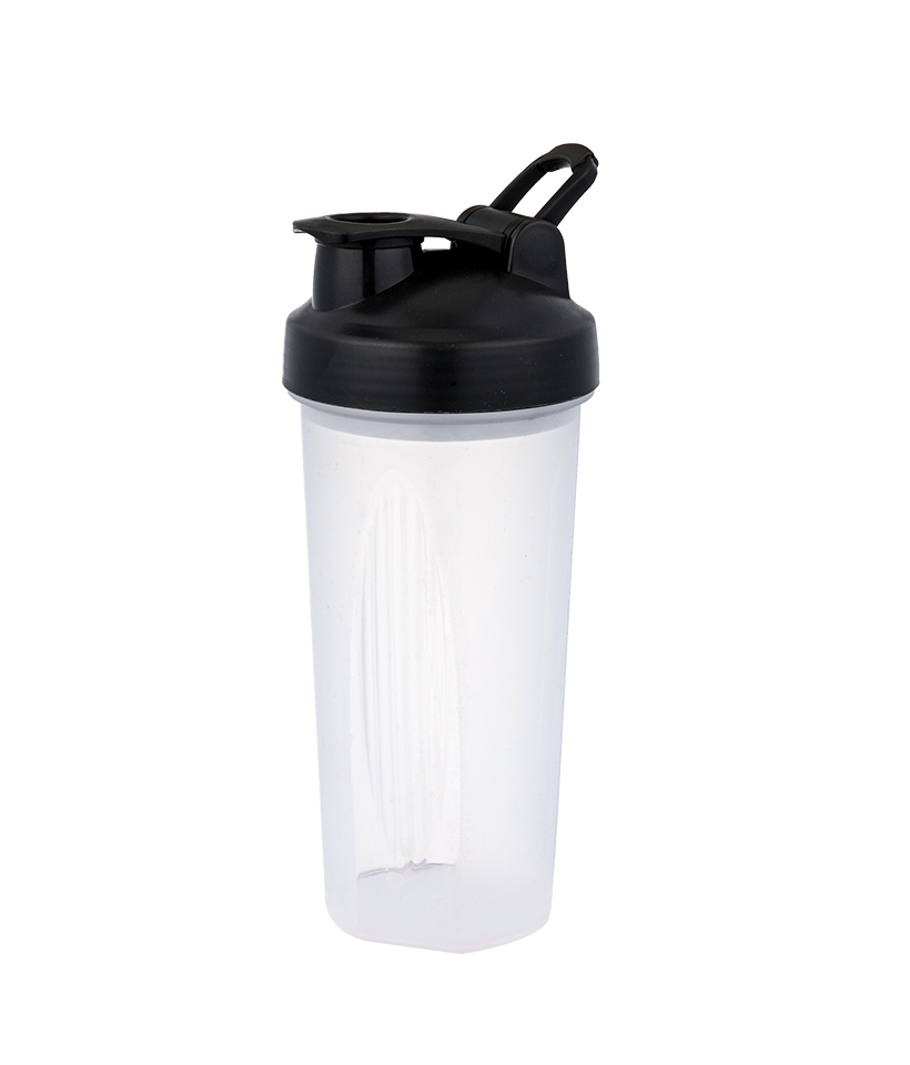 650 ml Mode Sportknopp Lock Design Förtjockad flaska Botten Anti-halk textur Livsmedelskvalitet PP Shaker Flaska