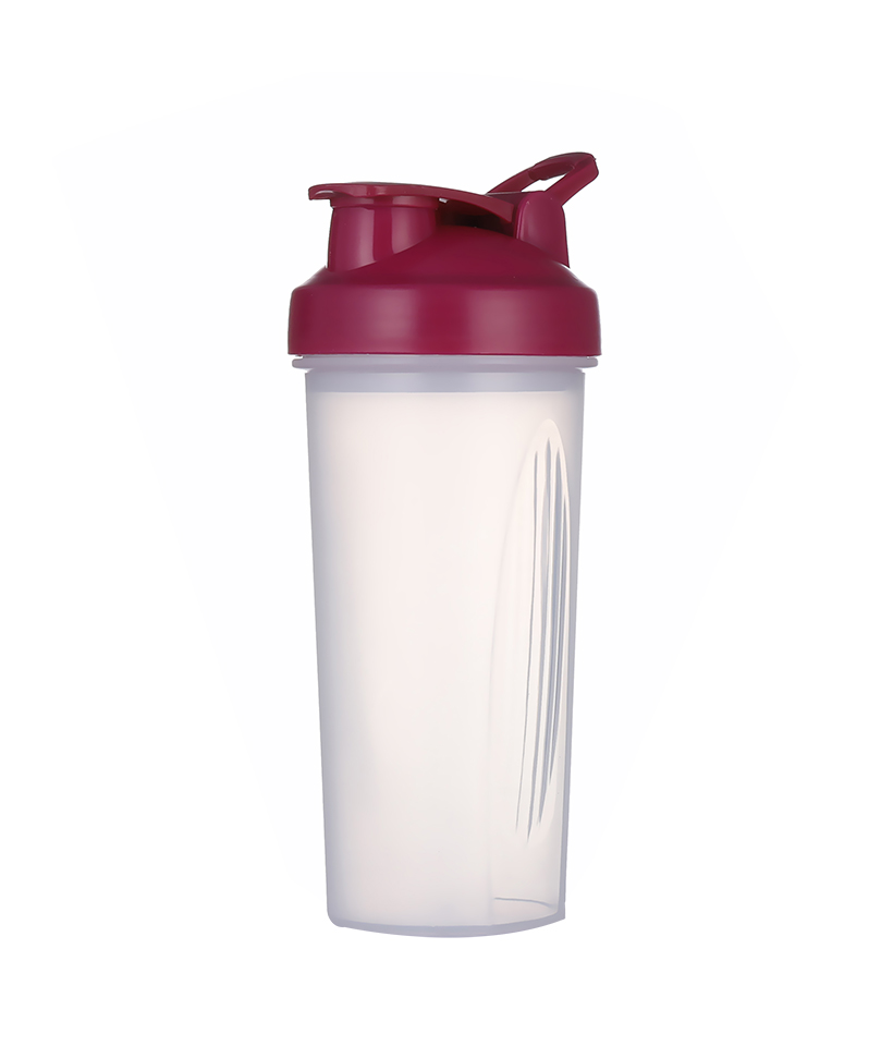 650 ml Mode Sportknopp Lock Design Förtjockad flaska Botten Anti-halk textur Livsmedelskvalitet PP Shaker Flaska