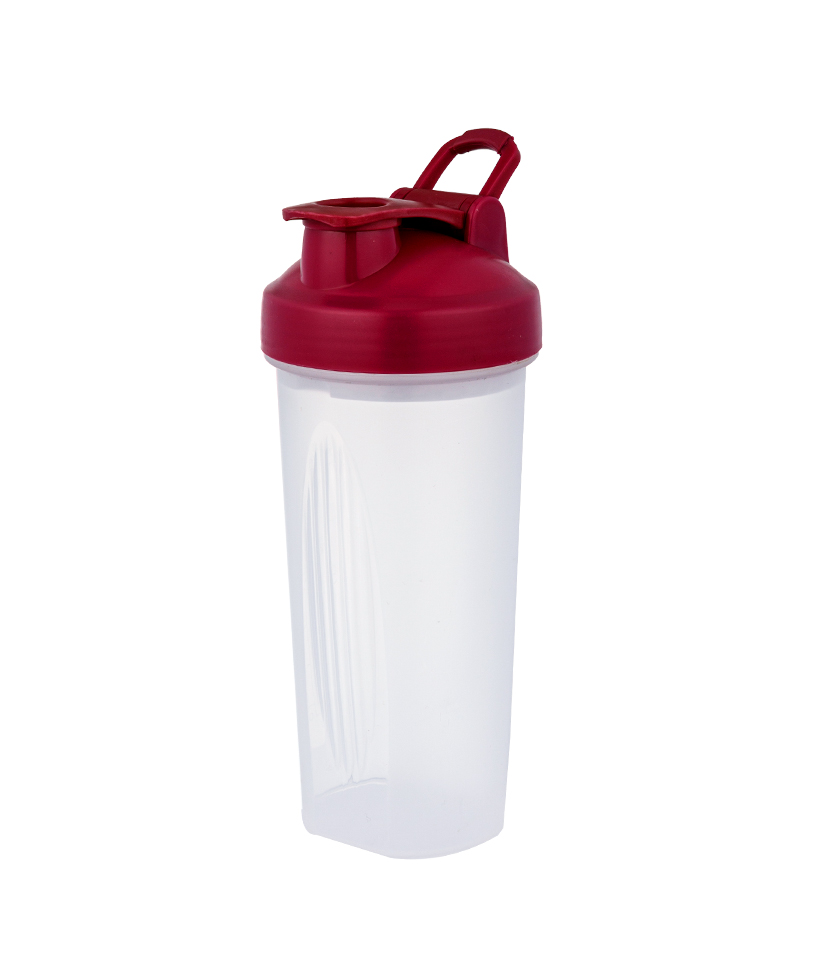 650 ml Mode Sportknopp Lock Design Förtjockad flaska Botten Anti-halk textur Livsmedelskvalitet PP Shaker Flaska