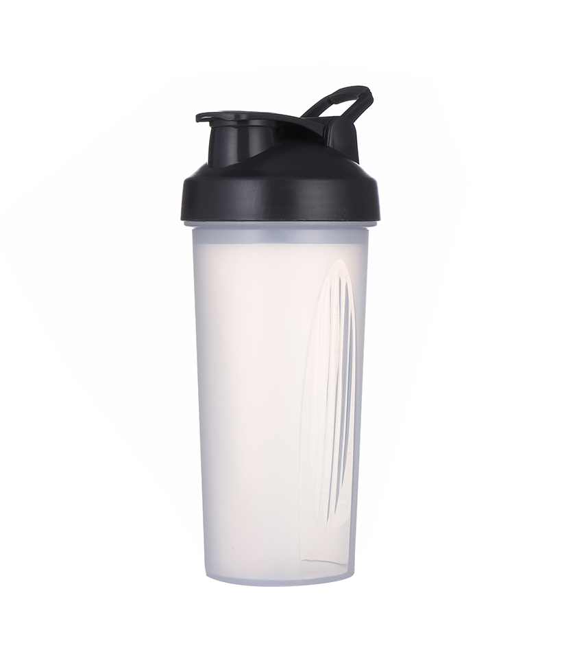 650 ml Mode Sportknopp Lock Design Förtjockad flaska Botten Anti-halk textur Livsmedelskvalitet PP Shaker Flaska